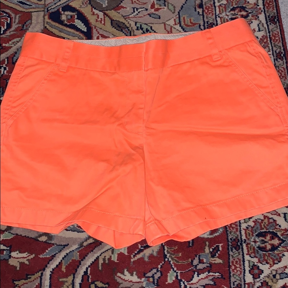 Size 10 J. Crew Chino shorts - bright Orange